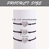 3Pcs 3 Style 430 Stainless Steel Heart Link Bracelets Set JB726A-3