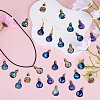 40Pcs 10 Colors Alloy Printed Pendants FIND-SZ0003-47-5