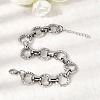 304 Stainless Steel Link Chain Bracelets for Women BJEW-P388-02A-P-2