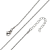 1.2MM 304 Stainless Steel Boston Link Chain Necklaces NJEW-D328-01P-04-2
