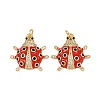 Brass Micro Pave Cubic Zirconia Pendants KK-C095-08A-G-1