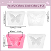 2 Sets 2 Colors DIY Silicone Cabochon Molds SIMO-UN0001-01-3