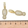Brass Micro Pave Cubic Zirconia Pendants KK-P345-17G-01-3
