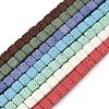 Handmade Porcelain Imitation Lava Rock Beads Strands PORC-P032-01B-M-1