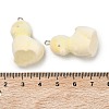 Flocking Opaque Resin Pendants RESI-F064-A12-3