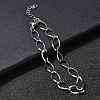 304 Stainless Steel Link Chain Bracelets for Women BJEW-A051-02P-2