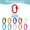 10Pcs 10 Colors Baking Paint Alloy Screw Locking Carabiners FIND-DR0002-28-2
