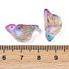 Electroplate and Golden Metal Enlaced Glass Beads EGLA-T029-03M-4