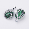 Synthetic Malachite Pendants G-E442-04B-2