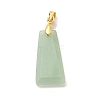Natural Green Aventurine Pendants G-C045-01G-G-3