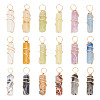 ARRICRAFT 18Pcs 9 Styles Natural Mixed Gemstone Pendants FIND-AR0004-23-1