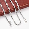 Tarnish Resistant 304 Stainless Steel Rope Chain Necklaces STAS-M174-013P-3