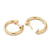 Lock Brass Huggie Hoop Earrings for Women EJEW-B056-14G-2