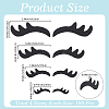 400Pcs 4 Styles Felt Craft Doll Eyelash DIY-GF0013-62-2