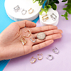 12Pcs 6 Style Brass Micro Pave Cubic Zirconia Hoop Earring Findings ZIRC-PJ0001-06-14