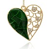 Alloy Enamel Heart Pendants ENAM-J154-01G-1