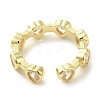 Brass Micro Pave Cubic Zirconia Rings for Women RJEW-E295-42G-02-3