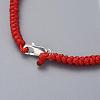 Weave Charm Bracelets BJEW-JB04864-01-4