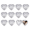 12Pcs Stainless Steel Locket Pendants STAS-DC0017-43-1