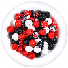 130Pcs Printed Wood Beads WOOD-PA0001-40-7