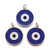 Brass Enamel Pendants KK-F821-48B-1