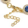 Brass Micro Pave Cubic Zirconia Link & Charm Bracelets BJEW-K261-01G-3