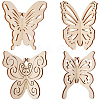 Butterfly Unfinished Wood Decorations for Craft Supplies DIY-SP0006-44-7