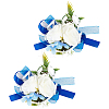 2Pcs Silk Cloth Wrist Corsage AJEW-CP0009-44-1