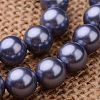 Polished Round Grade A Shell Pearl Bead Strands BSHE-M027-12mm-M-2