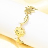 Brass Link Bracelets for Women BJEW-C118-01G-2