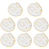 8Pcs Rabbit Enamel Pins JEWB-FH0003-04-1