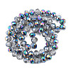 Transparent Crackle Electroplate Glass Beads Strands EGLA-T008-028-B01-3