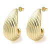 Teardrop Brass Stud Earrings for Women EJEW-A034-04G-1