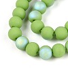 Frosted Opaque Glass Beads Strands GLAA-T032-P6mm-MBB06-3