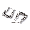 Non-Tarnish 304 Stainless Steel Rectangle Hoop Earrings for Women EJEW-I284-03P-2