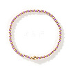 Glass Seed Beads & CCB Beads Stretch Bracelets TB4137-16-1