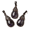 Natural Amethyst Pendants G-H065-01R-18-1