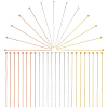 180Pcs 3 Colors Brass Flat Head Pins KK-ME0002-83-1