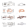 Tibetan Style Hook and Eye Clasps TIBE-PH0005-13-WH-2