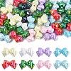 50Pcs UV Plating Opaque Acrylic Beads MACR-YW0004-11-1