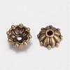 Tibetan Style Alloy Fancy Bead Caps PALLOY-D348-09AB-1