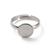 Non-Tarnish 304 Stainless Steel Pad Ring Settings X-STAS-K278-11C-P-2