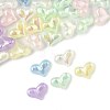 40Pcs UV Plating Rainbow Iridescent Acrylic Beads OACR-FS0002-25-3