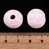 Easter Theme Printed Wood Beads WOOD-T032-22H-4