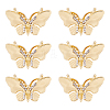 Butterfly Alloy Rhinestone Brooches for Backpack Clothes JEWB-WH0010-145-1