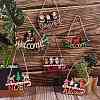 8Pcs 8 Style Christmas Decorative Wooden Door Sign FIND-SZ0005-74-5