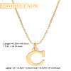 1pc 304 Stainless Steel Letter Pendant Necklaces NJEW-LP0001-38C-G-2
