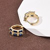 Rectangle Brass Micro Pave Cubic Zirconia Hoop Earrings EJEW-H178-03G-3