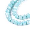 Anti-Tarnish Electroplate Glass Beads Strands EGLA-ZX010-4mm-10-5