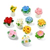 22 Pcs 11 Styles Resin Flower Ornaments DJEW-CJ0001-24-8
